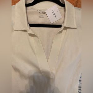Cream Mini Dress with Collar